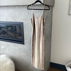 Cinq e Sept Elegant Sequin Evening Dress